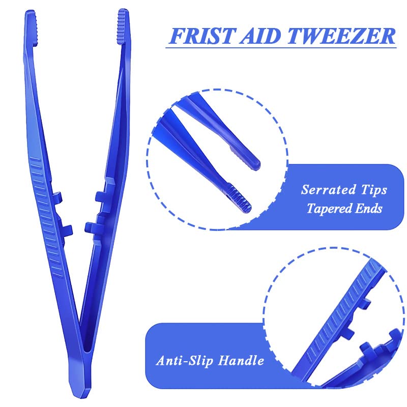LabAider First Aid Tweezers, Plastic Tweezers, Disposable Forceps for Medical, Crafts, Dressing, Gauze, Lab, School, Elementary Science - Image 2